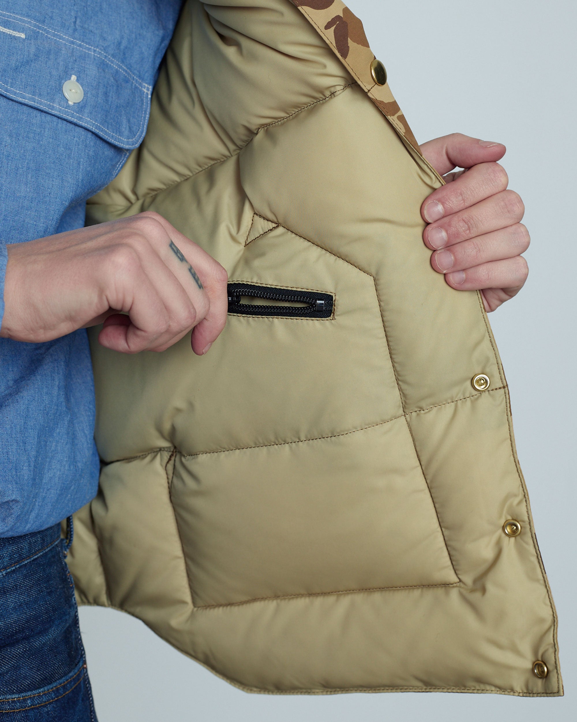 Down Vest Hunter Camo